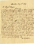Letter, Dabney Martin to Elijah Hogan, May 16, 1839 by Dabney A. Martin