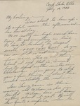 Letter, Major Rollin S. Armstrong to His Wife, Rebecca Armstrong, July 14, 1943