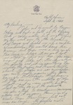Letter, Major Rollin S. Armstrong to His Wife, Rebecca Armstrong, September 4, 1943