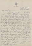 Letter, Major Rollin S. Armstrong to His Wife, Rebecca Armstrong, October 18, 1943 by Rollin S. Armstrong