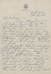 Letter, Major Rollin S. Armstrong to His Wife, Rebecca Armstrong, October 20, 1943