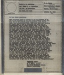 V-Mail (Victory Mail) Letter, W. A. Tyson in Tupelo, Mississippi to Major Rollin S. Armstrong, in North Africa, October 30, 1943