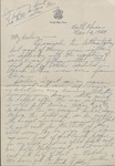 Letter, Major Rollin S. Armstrong to His Wife, Rebecca Armstrong, November 4, 1943
