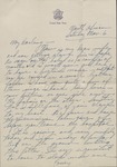 Letter, Major Rollin S. Armstrong to His Wife, Rebecca Armstrong, November 6, 1943
