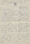 Letter, Major Rollin S. Armstrong to His Wife, Rebecca Armstrong, November 7, 1943