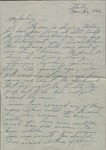Letter, Major Rollin S. Armstrong to His Wife, Rebecca Armstrong, November 26, 1943