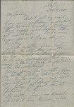 Letter, Major Rollin S. Armstrong to His Wife, Rebecca Armstrong, December 3, 1943 by Rollin S. Armstrong