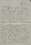Letter, Major Rollin S. Armstrong to His Wife, Rebecca Armstrong, December 5, 1943