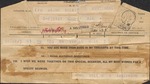 Telegram, Rebecca Armstrong to Her Husband, Rollin S. Armstrong, January 7, 1944