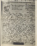 V-Mail (Victory Mail) Letter, Major Rollin S. Armstrong to His Wife, Rebecca Armstrong, March 6, 1944