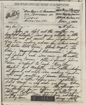 V-Mail (Victory Mail) Letter, Major Rollin S. Armstrong to His Wife, Rebecca Armstrong, April 1, 1944