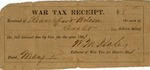 War tax receipt by W. M. Haley