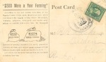 Postcard, Southern Farm Gazette to Robert Baskin, circa February 1909