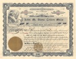 Stone stock certificate, 1903 by John M. Stone Cotton Mills