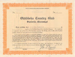 Country club membership certificate, 1927 by Oktibbeha Country Club (Starkville, Miss.)