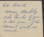 Note, W. N. (William Neill) Bogan, Jr. to His Father, undated