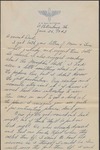 Letter, W. N. (William Neill) Bogan, Jr. To His Father, W. N. Bogan, June 26, 1943 by William Neill Bogan Jr.