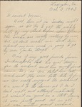 Letter, W. N. (William Neill) Bogan, Jr. To Mother, October 3, 1943 by William Neill Bogan Jr.