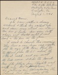 Letter, W. N. (William Neill) Bogan, Jr. to His Mother, Catherine F. Bogan, August 1, 1943