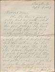 Letter, W. N. (William Neill) Bogan, Jr. to His Mother, Catherine F. Bogan, September 4, 1943