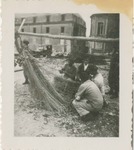 Men Working On Nets, 1945