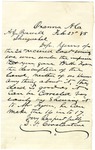 Letter, D. F. Constantine to A. J. Boswell; 2/27/1885