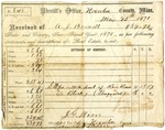 Tax receipt for 1870