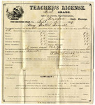 Teaching certificate for Mattie Boswell