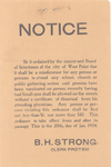 Small-pox Notice by B. H. Strong
