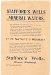 Stafford's Mineral Water by Safford's Wells