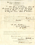 Chancery Court Summons to Jane S. Calhoun per Complaint by W. H. Calhoun, September 15, 1870