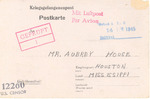 POW Postcard, James T. Carlisle to Aubrey House, October 18, 1944