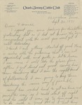 Handwritten Letter, Gale Carr to Florence Carr, September 30, 1931 by James Gale Carr