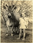 Rita Kay Carr with a Cow