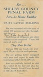 Brochure Titled Seeâ€¦Shelby County Penal Farm Live-At-Home-Exhibit in the Dairy Cattle Building