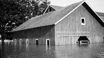 Barn in flood