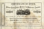Certificate of Stock by B. B. Paddock