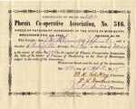 Certificate of Share in the Phoenix Cooperative Association by J. R. Armstead