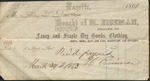 Receipt for Clothing Purchased at M. Eisenman, March 27, 1863