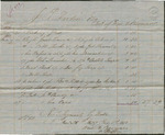 Receipt for Food and Clothing,1857
