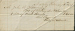 Receipt for Coach Harness, February 11, 1857