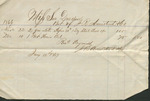 Receipt for Pens and Hair Clips, January 12, 1869