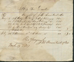 Account Statement for Food and Household Items, March 19, 1867
