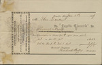 Receipt for Fayette Chronical Subscription, January 5, 1869