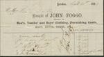 Receipt for Men's Clothing, September 21, 1869
