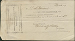 Receipt for Fayette Chronical Subscription, December 10, 1869