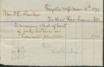 Account Statement for Land Survey Surfaces, March 15, 1877