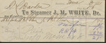 Receipt for Balance Due to Steamer J. M. White, June 10, 1881