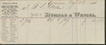 Receipt for Oil and Jug, August 29, 1881