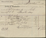 Account Statement for Food and Household Items, March 21, 1884